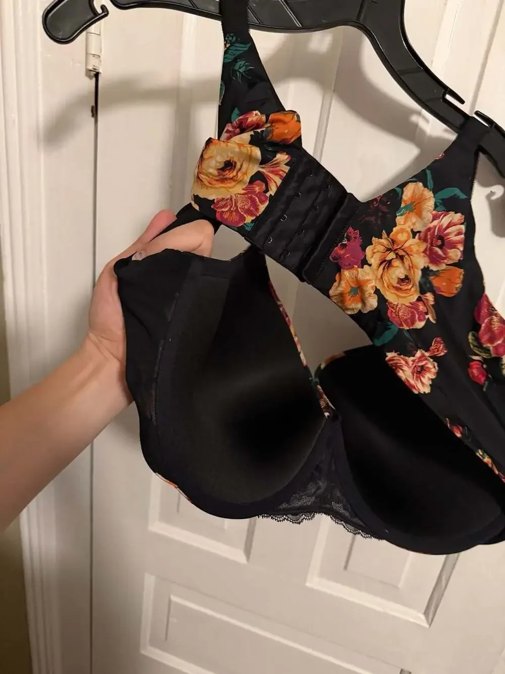 Torrid Curve Black Floral Perfect Coverage Push-Up Bra 44D